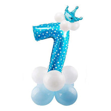 Load image into Gallery viewer, 32inch Digital Balloons Toys Kids Happy Birthday Party Theme Decor Cartoon Inflatable Party Hat Column Gift Toys for Children