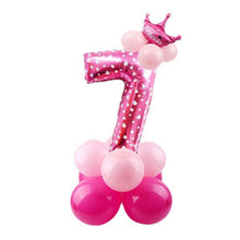 Load image into Gallery viewer, 32inch Digital Balloons Toys Kids Happy Birthday Party Theme Decor Cartoon Inflatable Party Hat Column Gift Toys for Children
